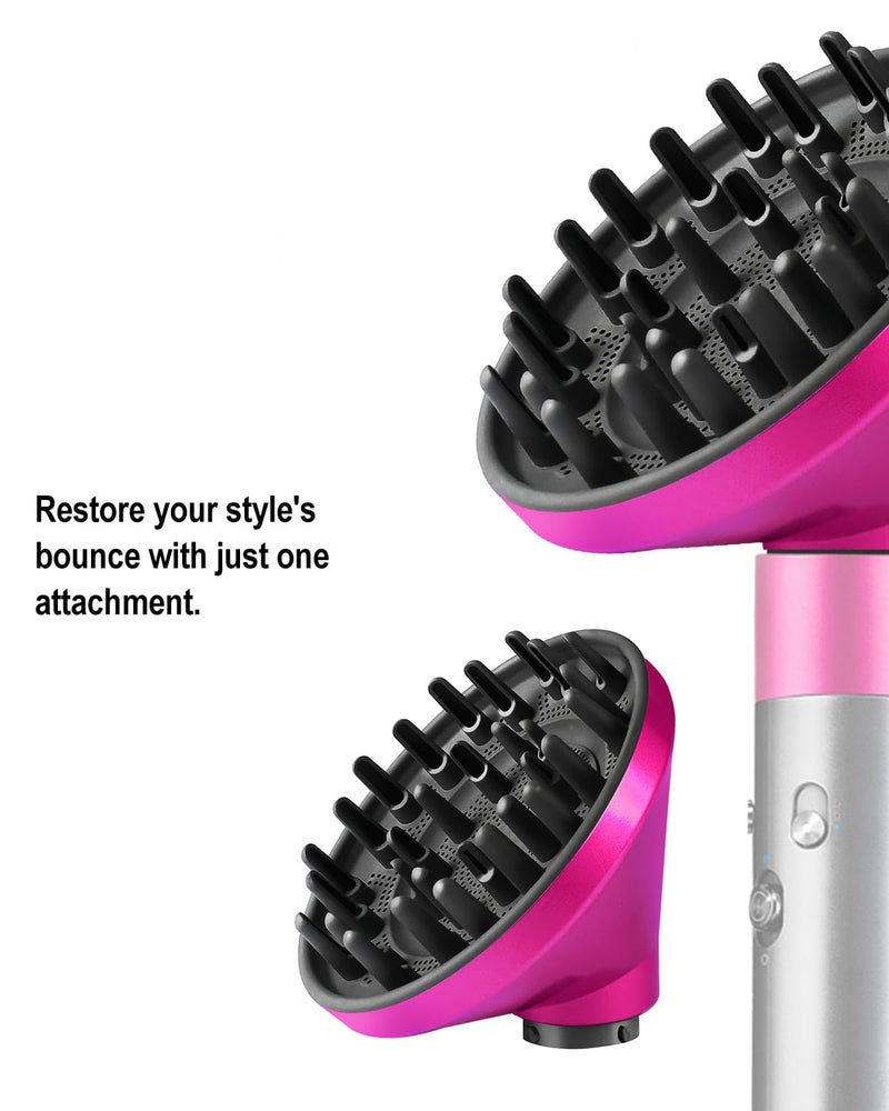 TEXOVYRAX Diffuser attachment compatible with Dyson Airwrap Multi-Styler, Fast Drying, Volumizing, match HS01 HS05 i.d. Fuchsia - Image 2